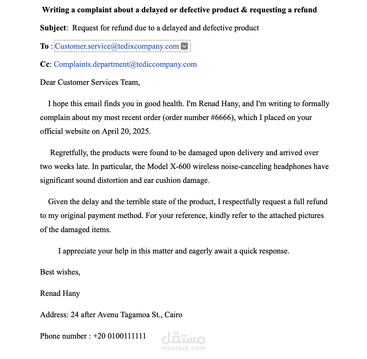 Professional Email Writing Samples or Business & Formal Email Writing Portfolio