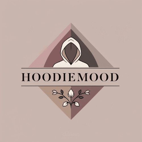 مقترح هوية علامة تجارية لمنتجات HoodieMood النسائية