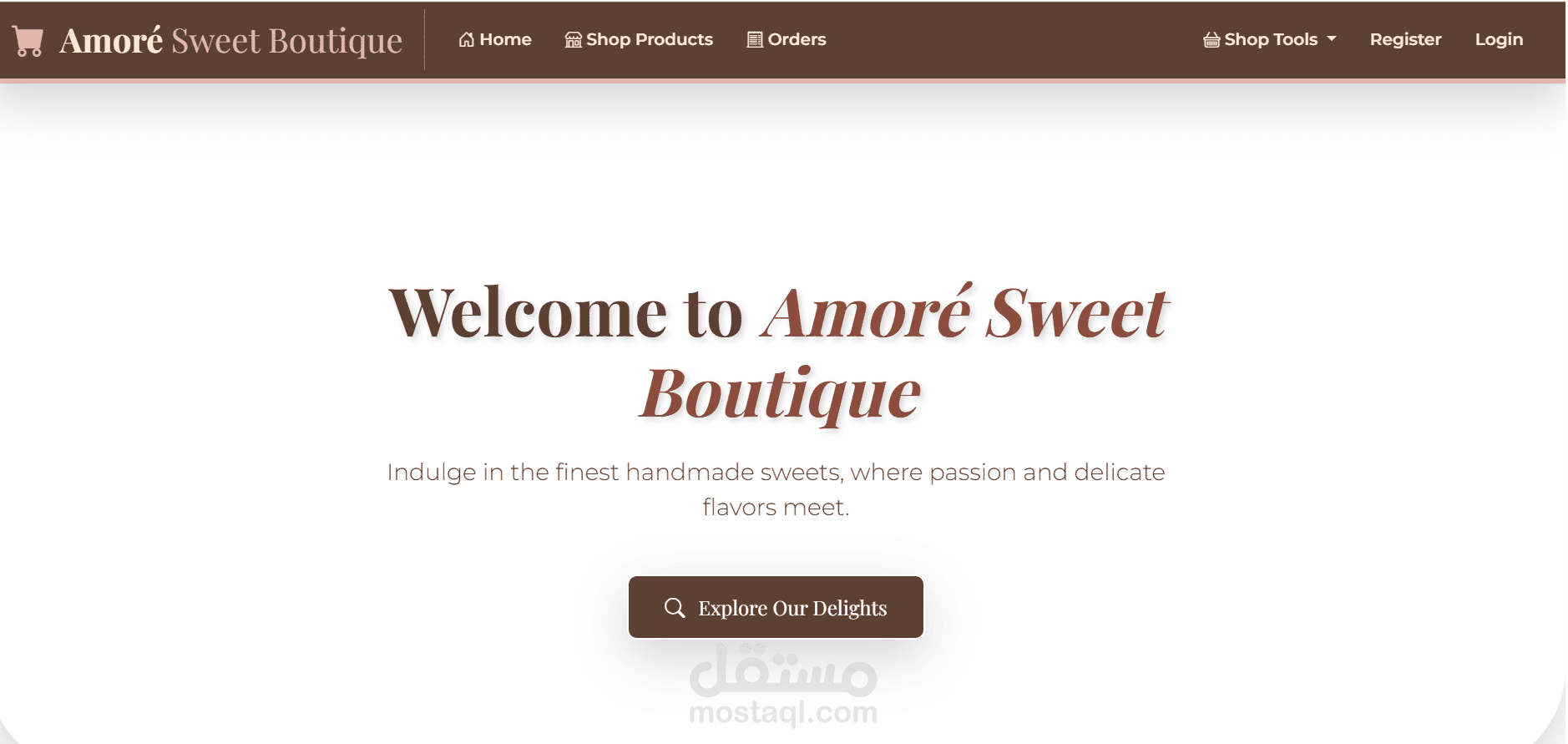 Amore Sweets — E-Commerce Web Application