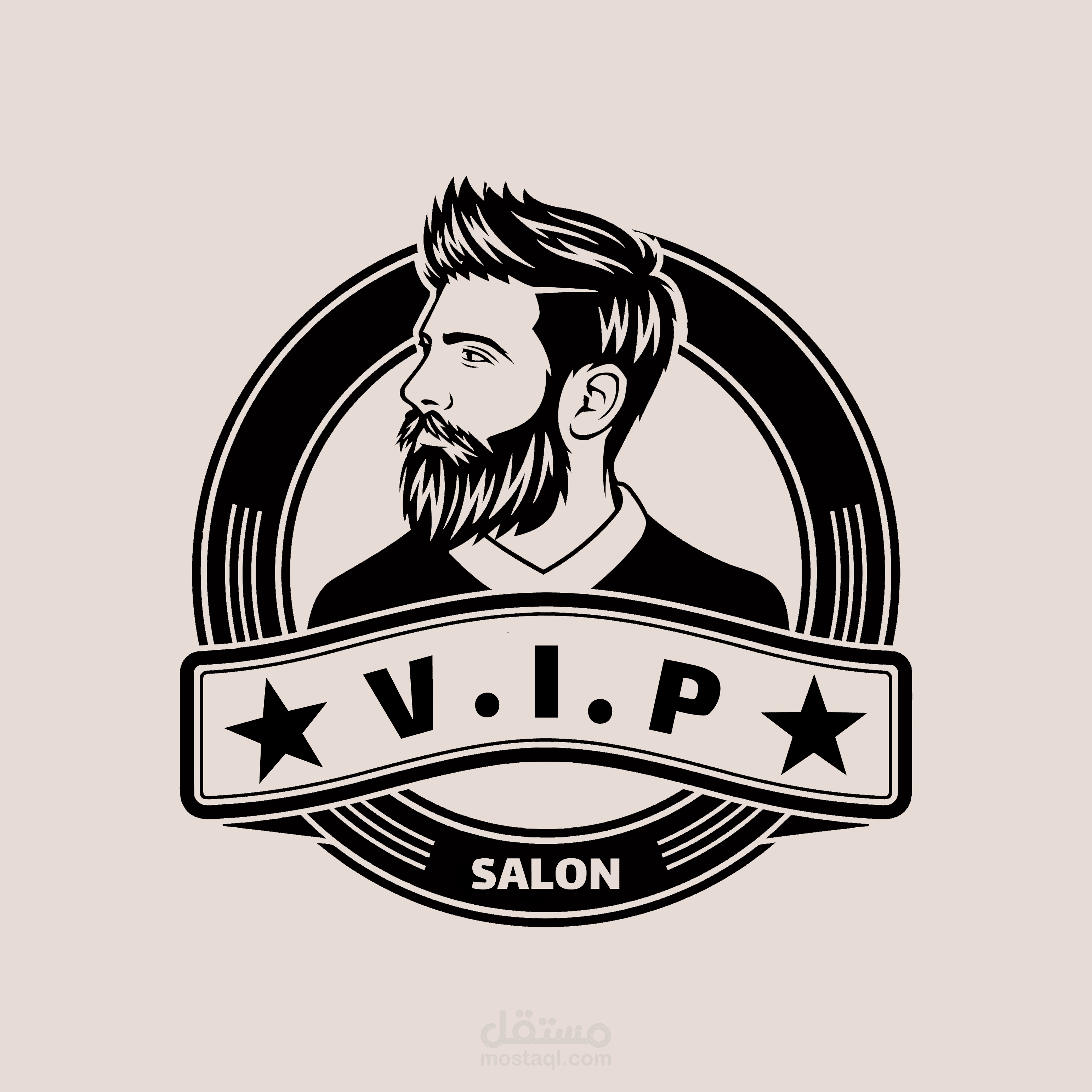 شعار لصالون حلاقة رجالى