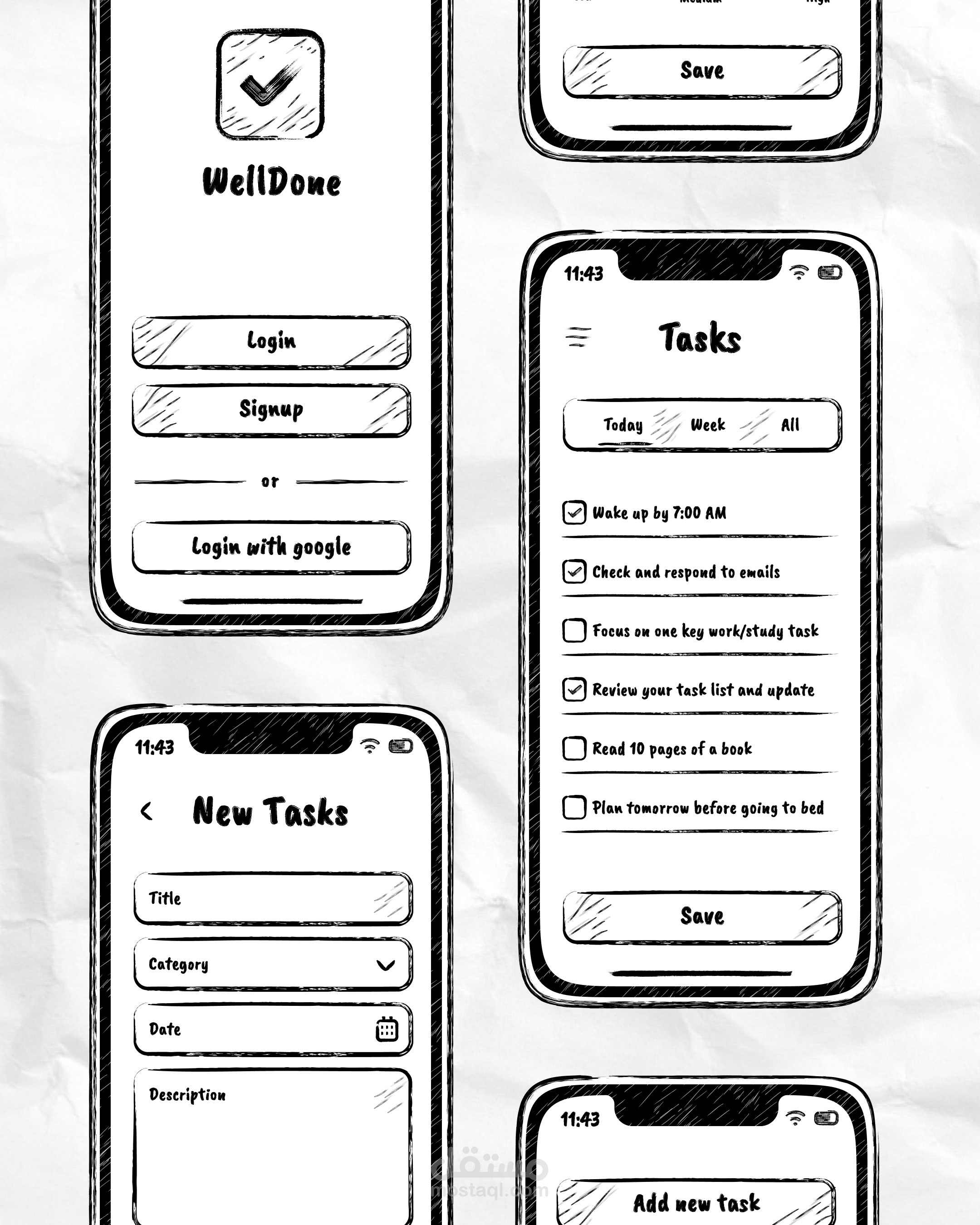 Welldone - todo list