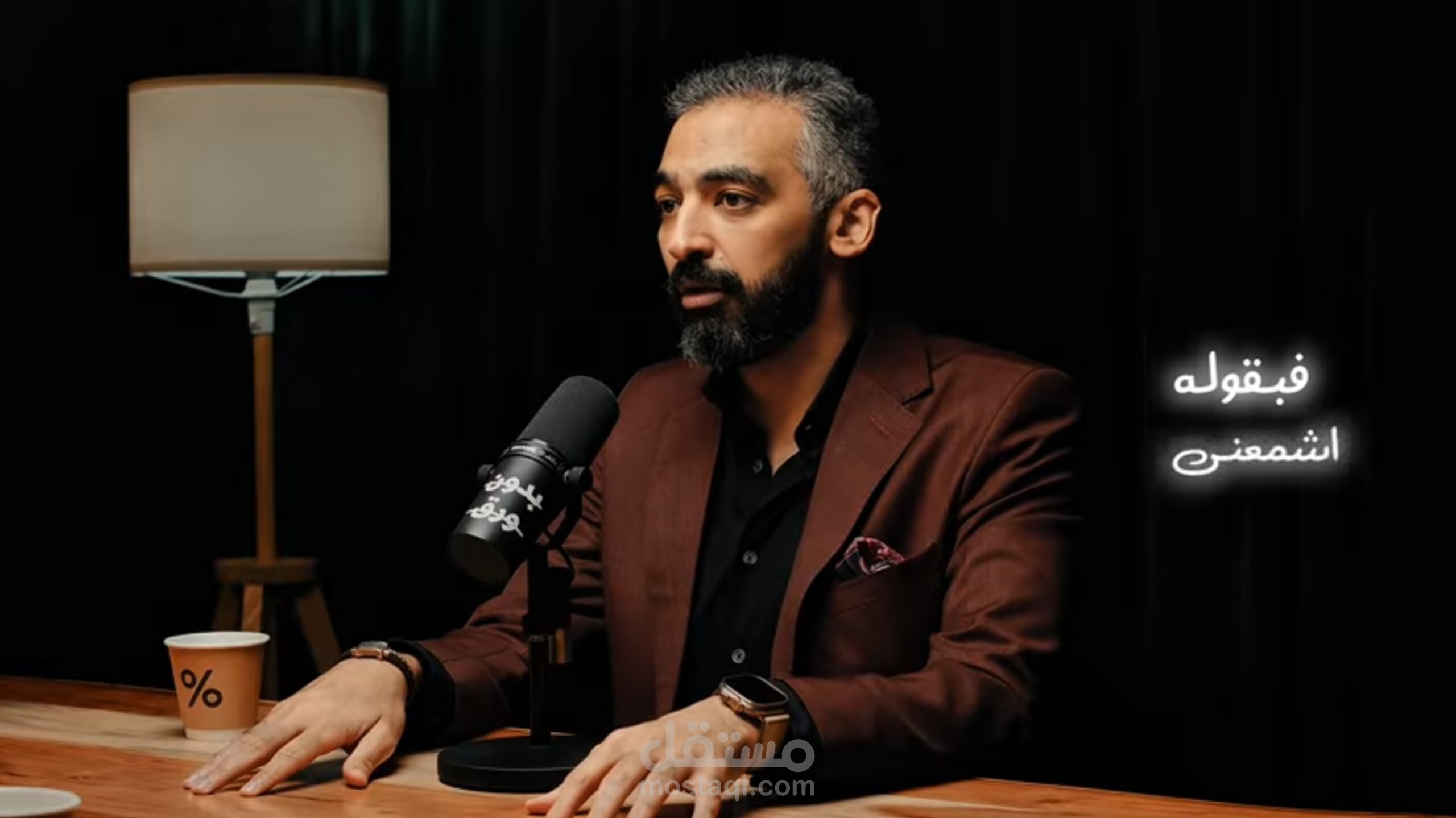 مونتاج فيديو بودكاست وحوارات بجودة سينمائية