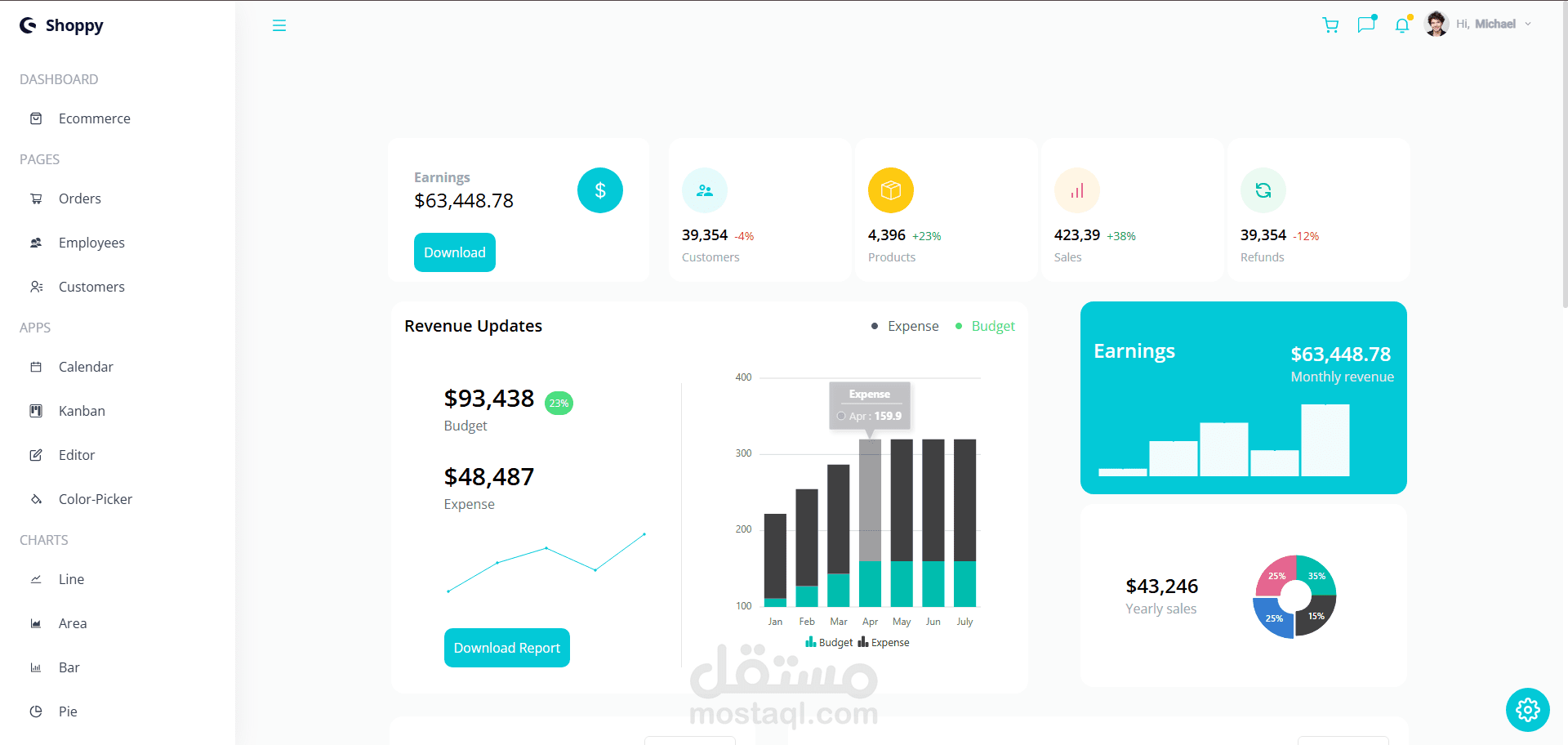 React Admin Dashboard App