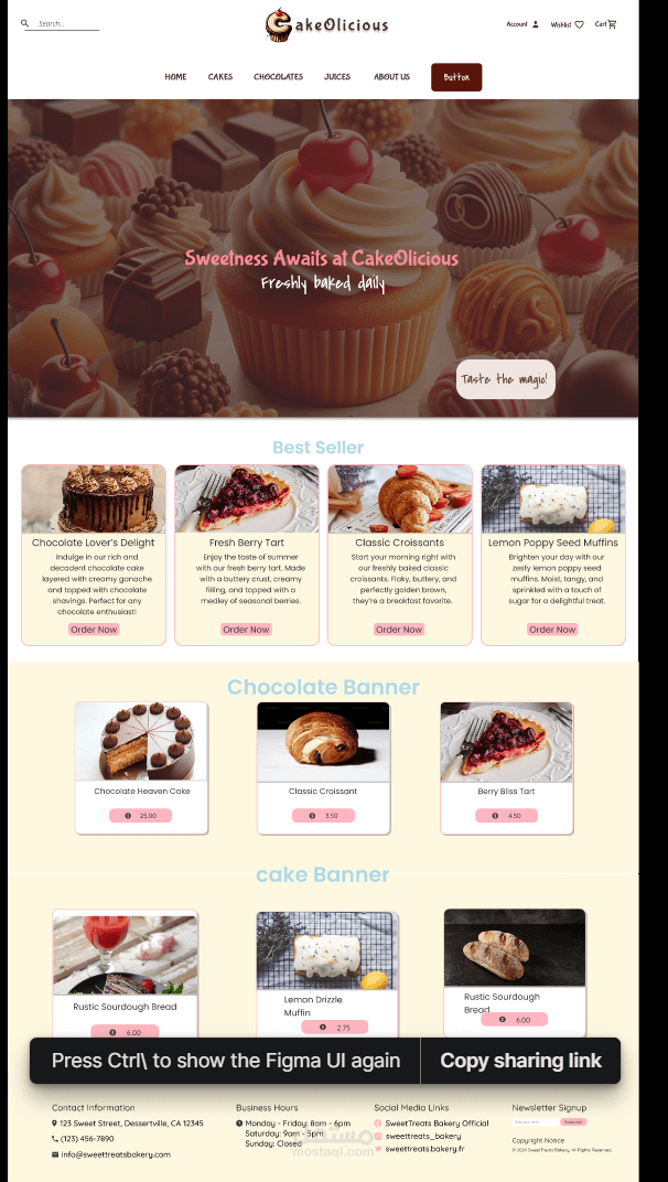 Cakeolicious - AI-powered Online Cake Store,