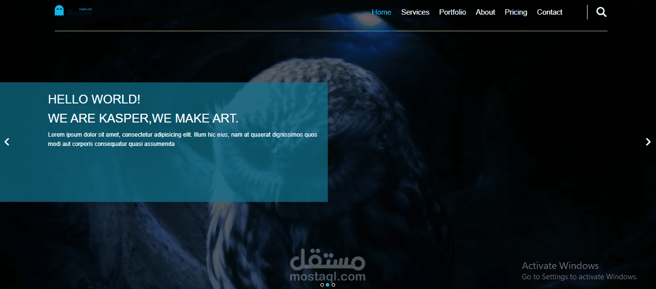 تصميم موقع شركة خدمات احترافي باستخدام HTML وCSS