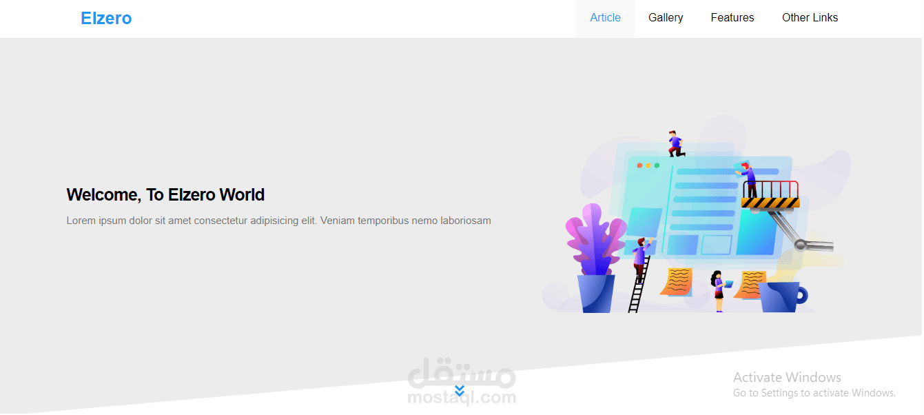 تصميم واجهة موقع خدمات تعليمية باستخدام HTML, CSS