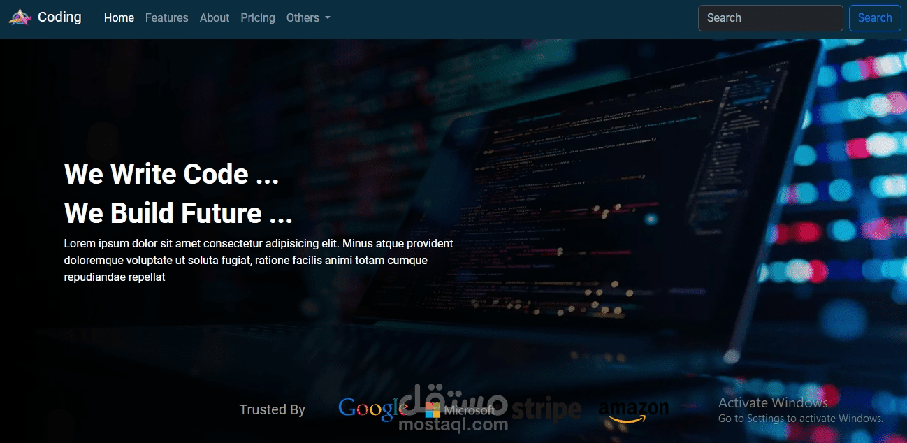 تطوير موقع شركة خدمات برمجية (Software Agency Website)