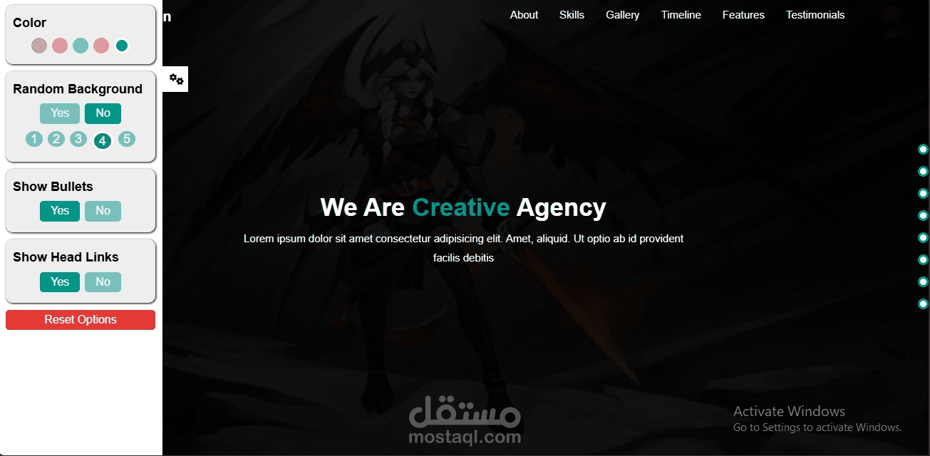 بناء موقع تعريفي بتصميم ليلي (Dark Mode Landing Page)