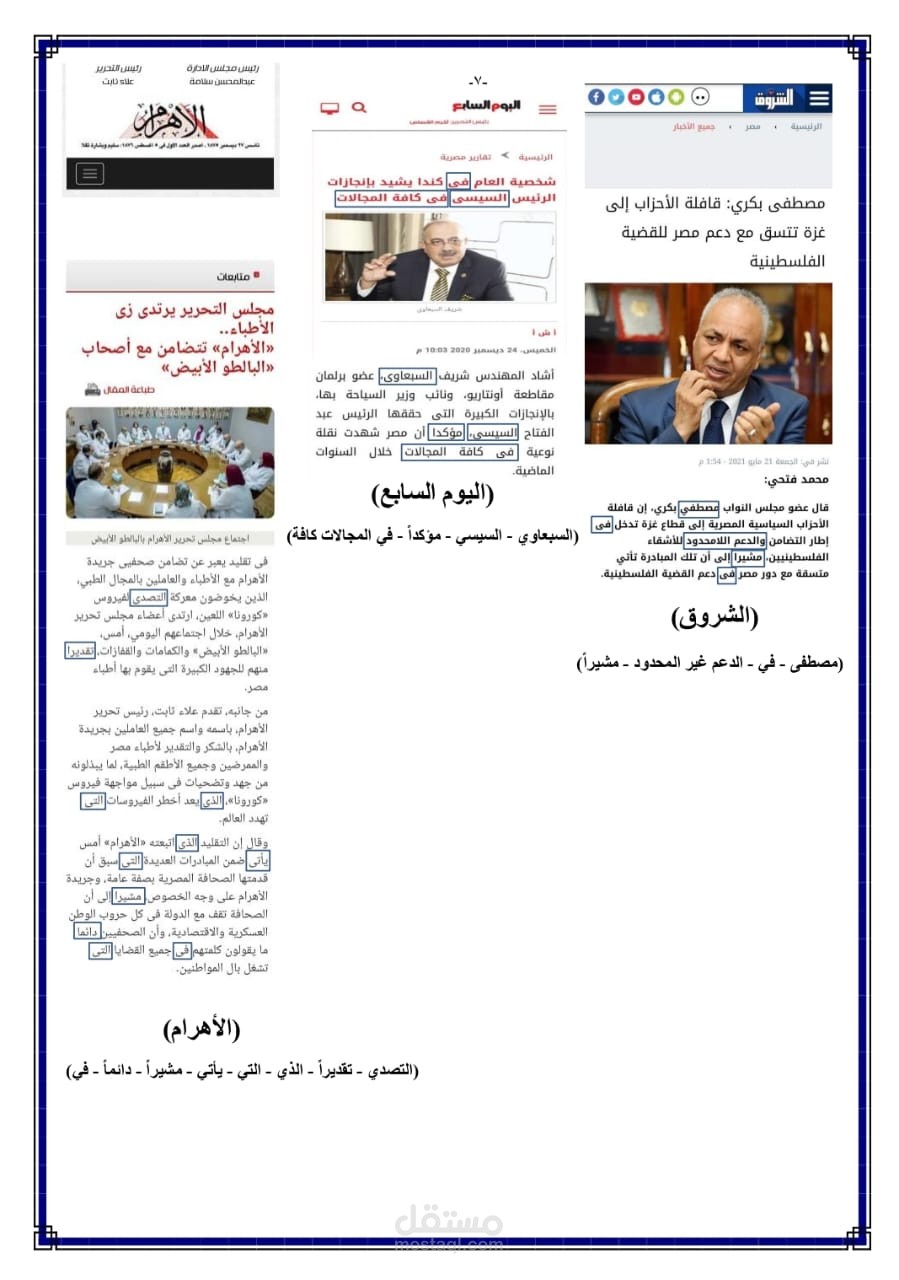 الأخطاء اللغوية الشائعة في الصحف المصرية