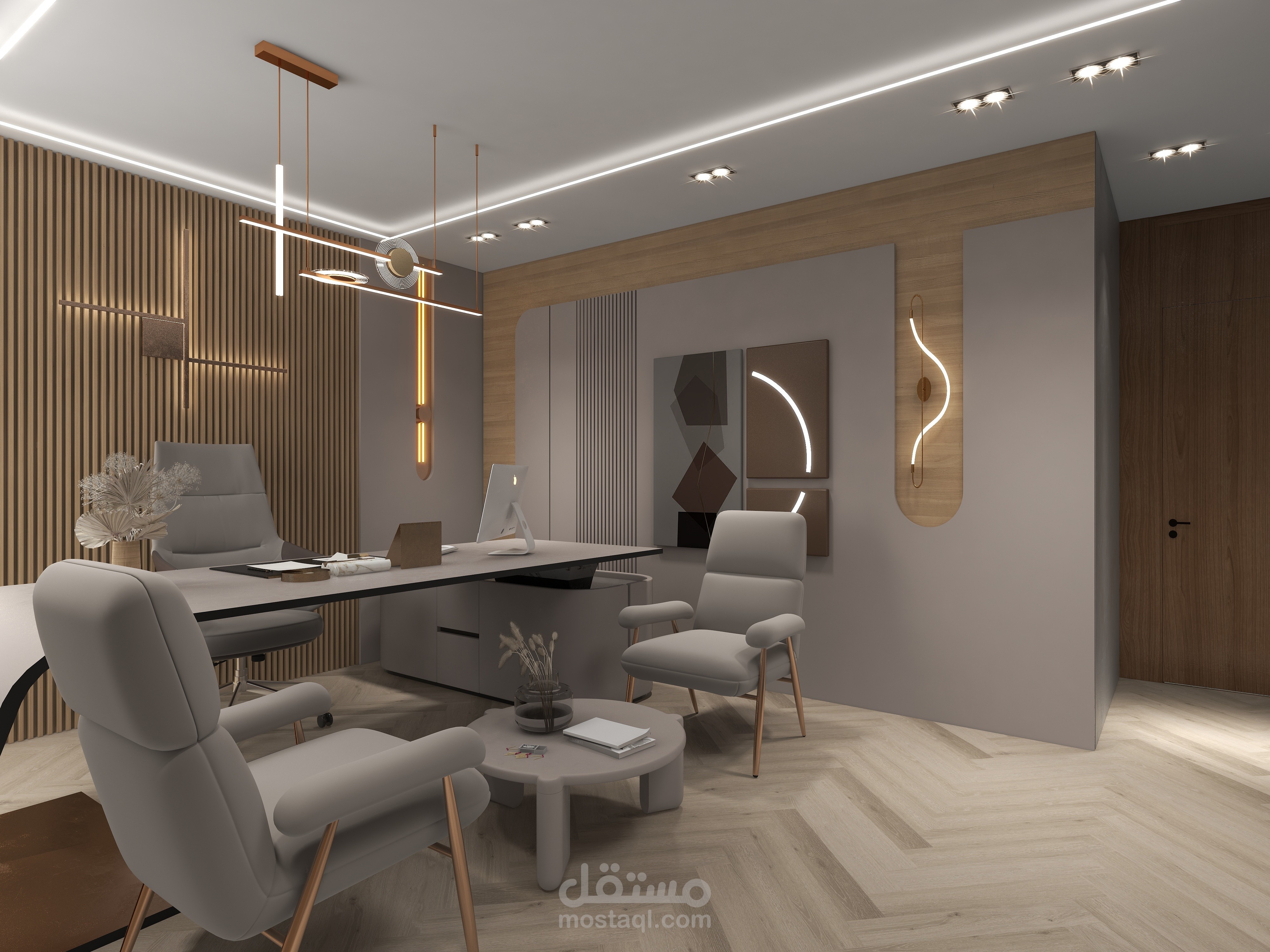 تصميم مكتب إداري حديث لشركة استشارات