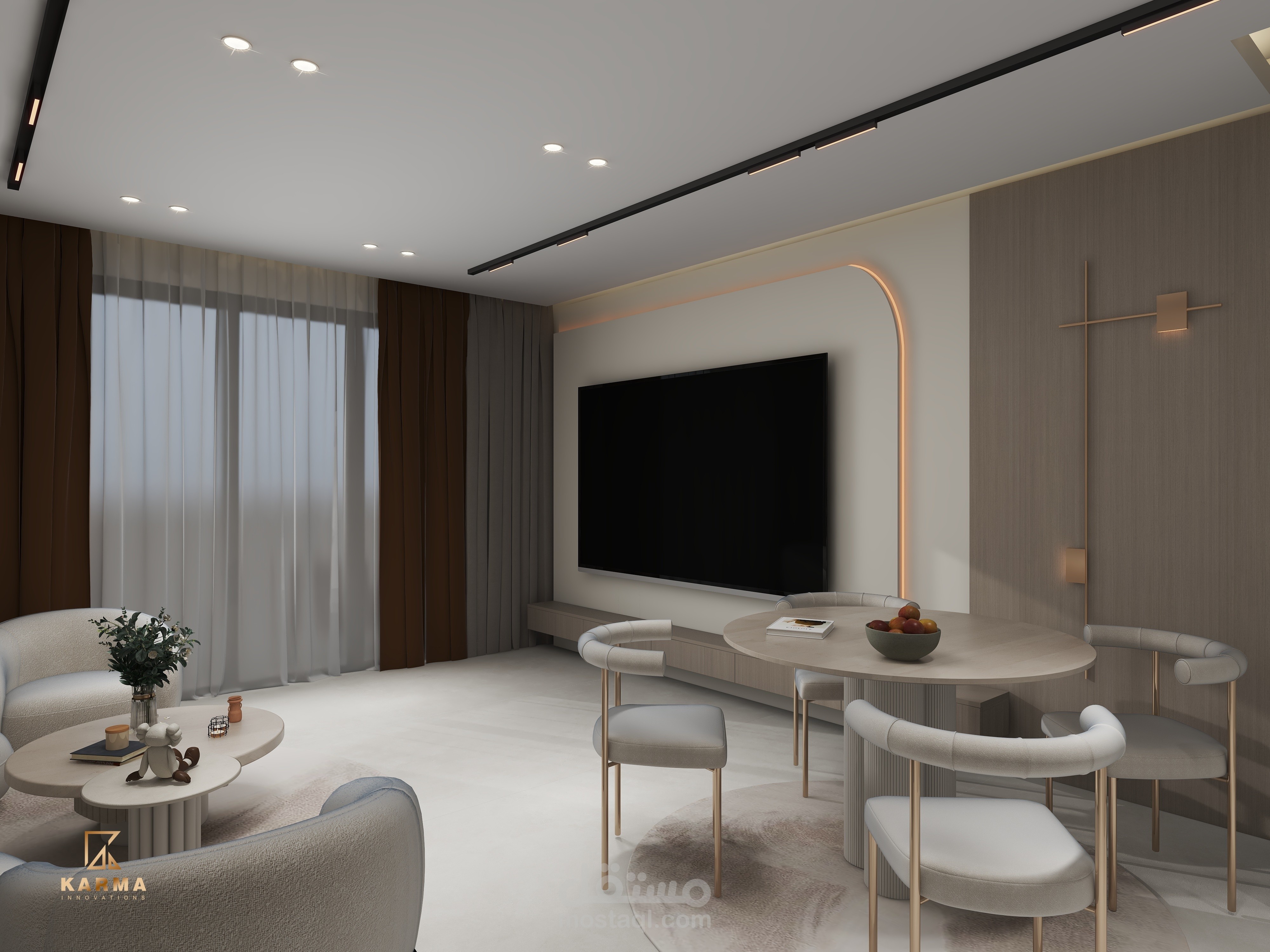 تصميم شقة مودرن في القاهرة (Modern Apartment Design – Cairo)