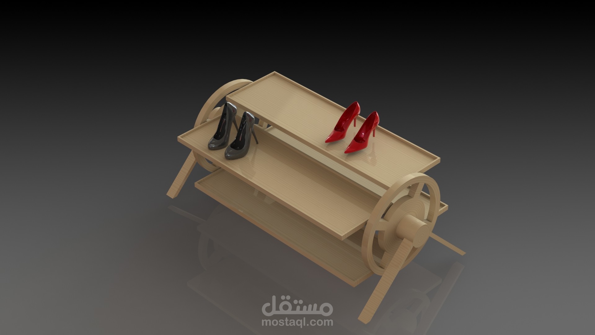 Rolling Shoes Cabinet