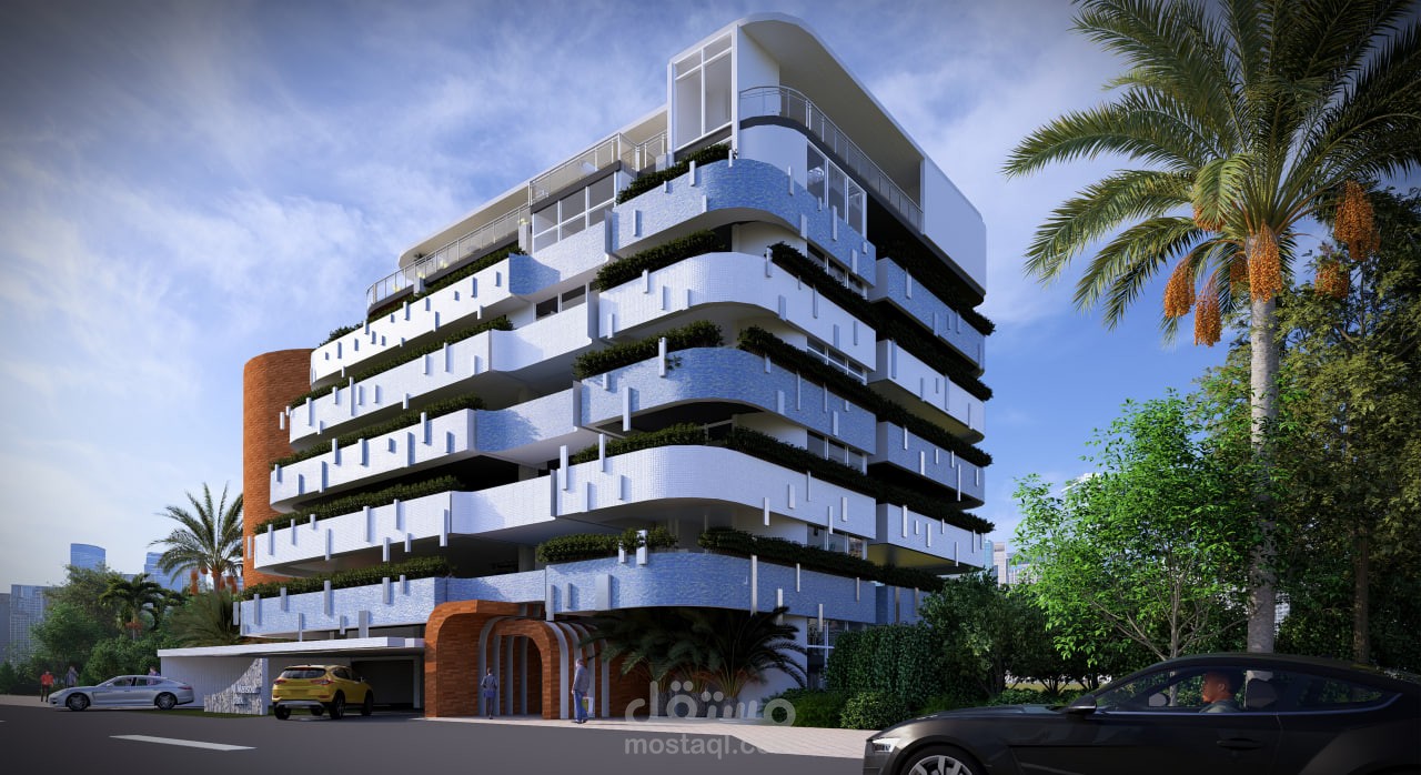 تصميم ورندرة كراج متعدد الطوابق