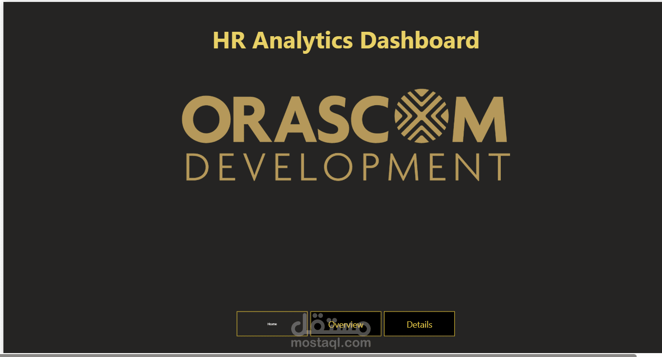 لوحة تحكم تفاعلية لتحليل الموارد البشرية - شركة أوراسكوم (HR Analytics Dashboard).