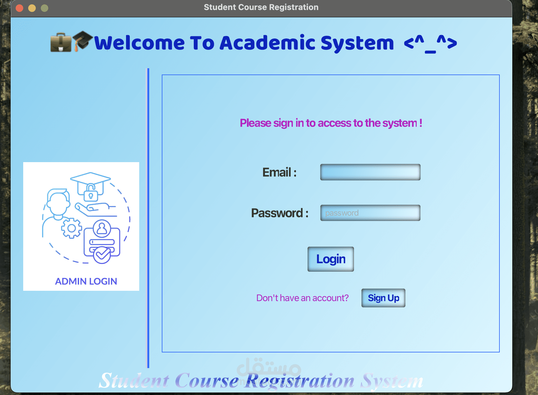 Student Course Registration System (JavaFX + MySQL)