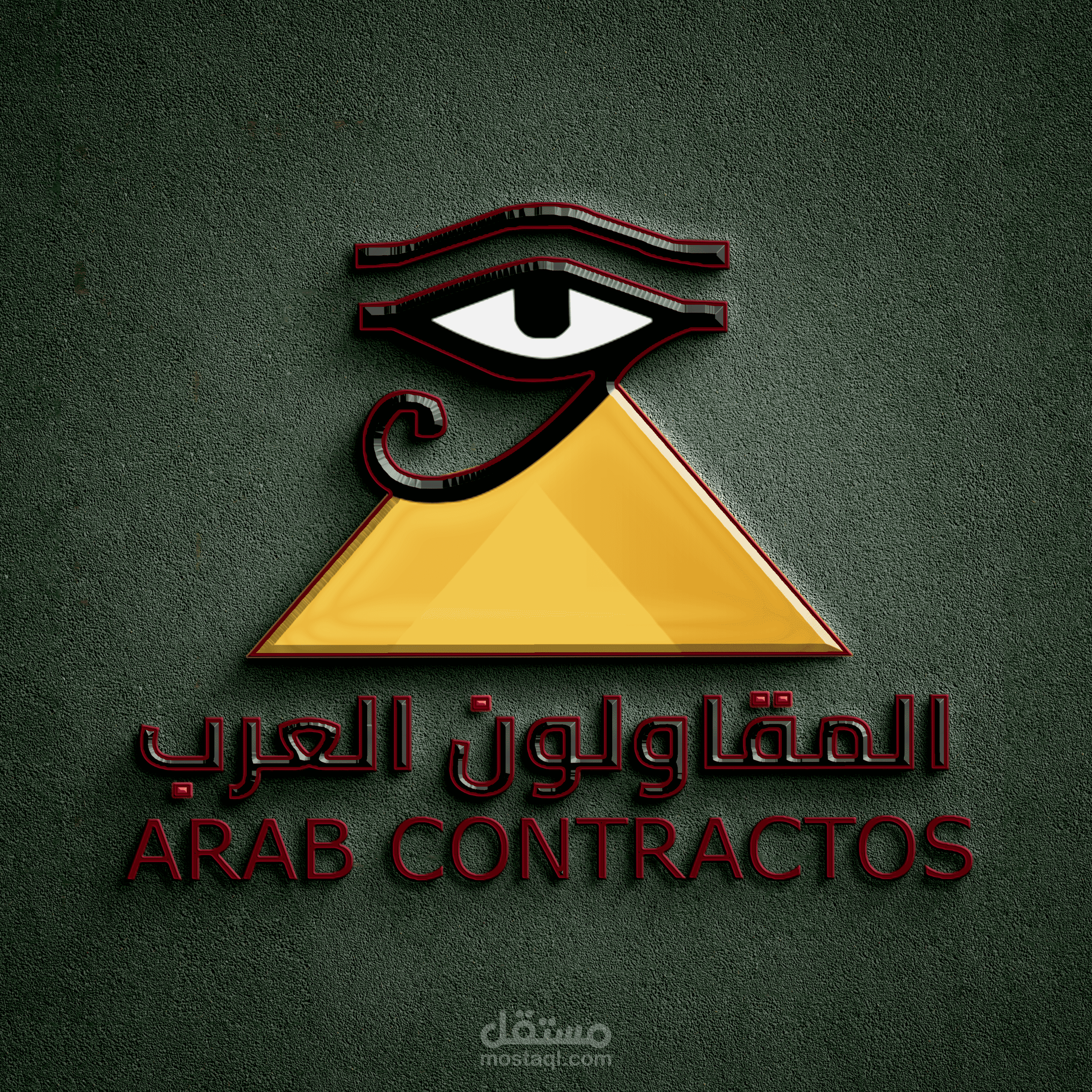 تصميم للوجو المقاولون العرب بطريقه احترافيه