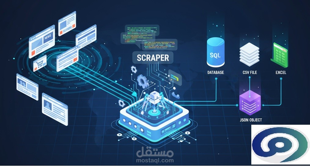 استخراج بيانات من موقع معروف