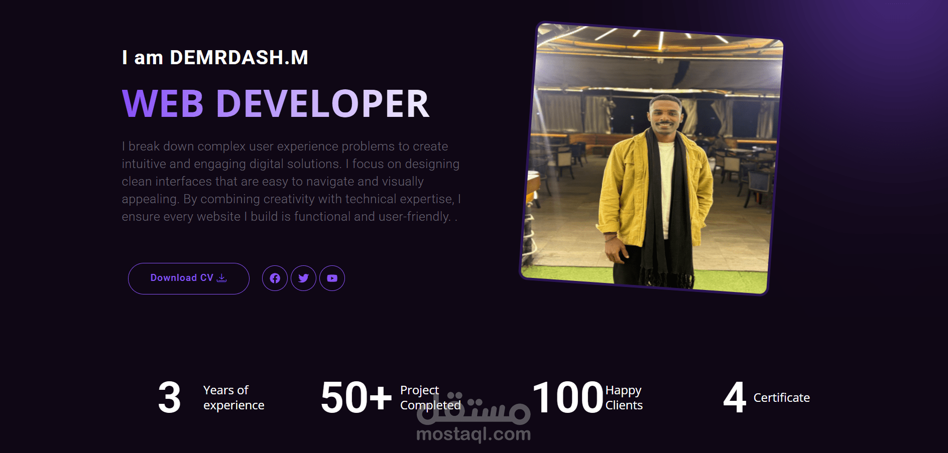 تصميم بورتفوليو احترافي باستخدام WordPress