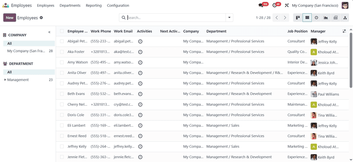 إدارة الموارد البشرية والمشاريع في Odoo | تنظيم الموظفين ومتابعة المهام