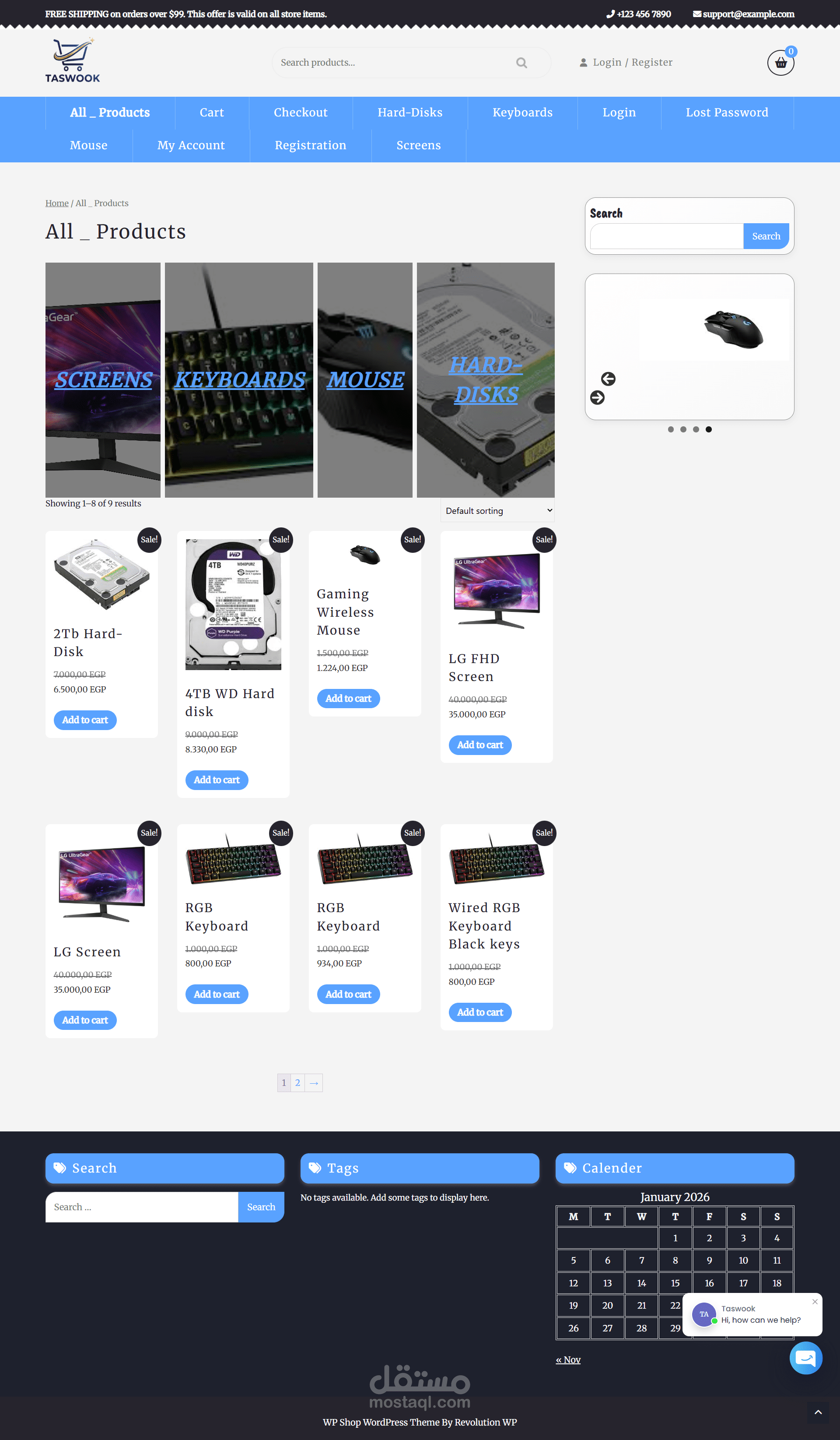 Taswook E-Commerce Website Using Wordpress