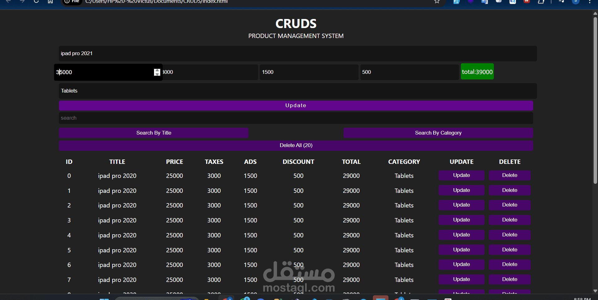 Crud System