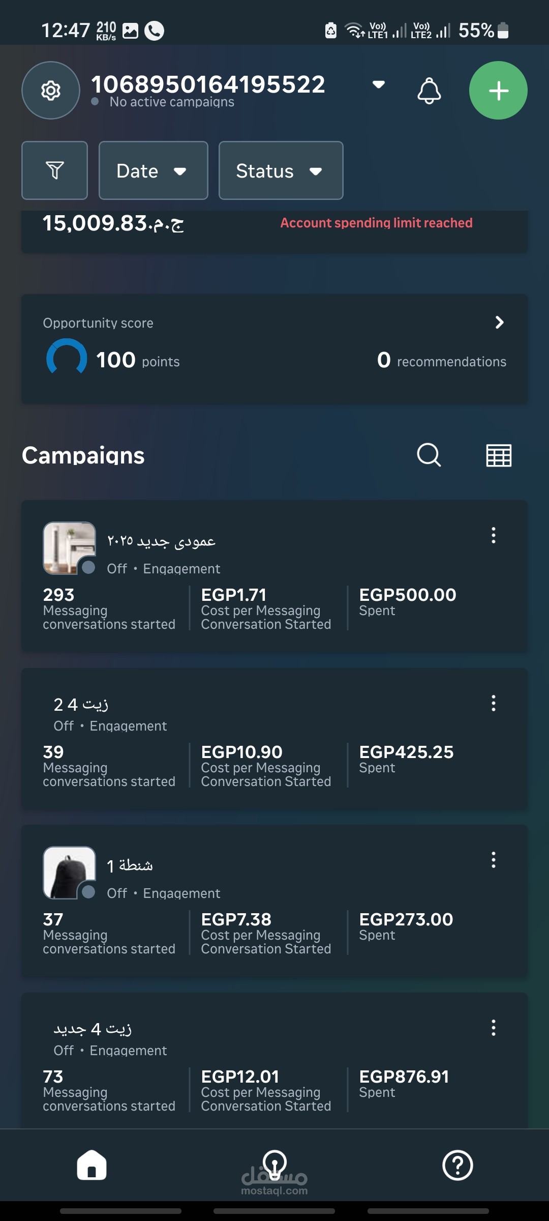 تحليل وإدارة حملة تسويقية على فيسبوك لمتجر إلكتروني