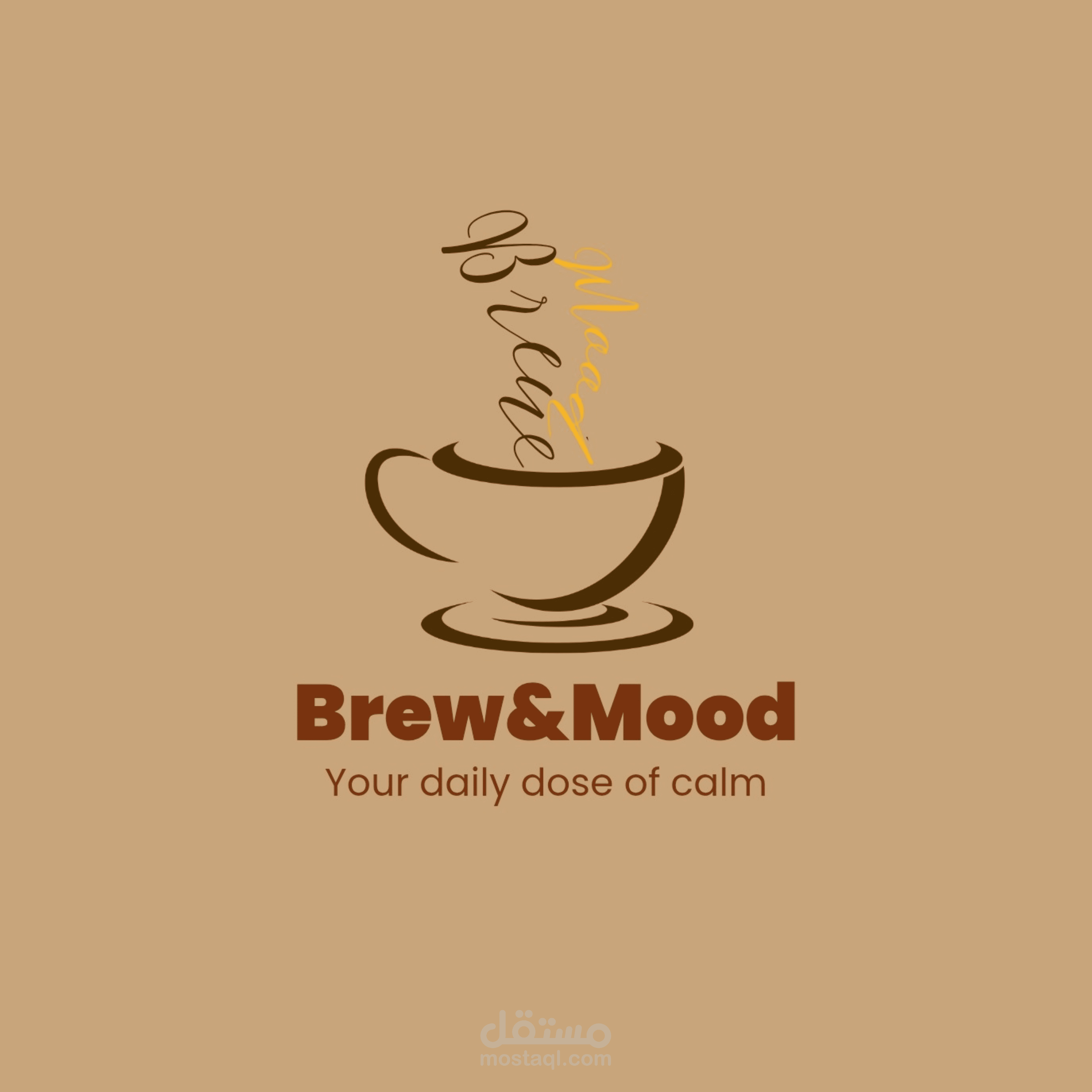 تصميم  هوية بصرية احترافية لمشروع brew&mood