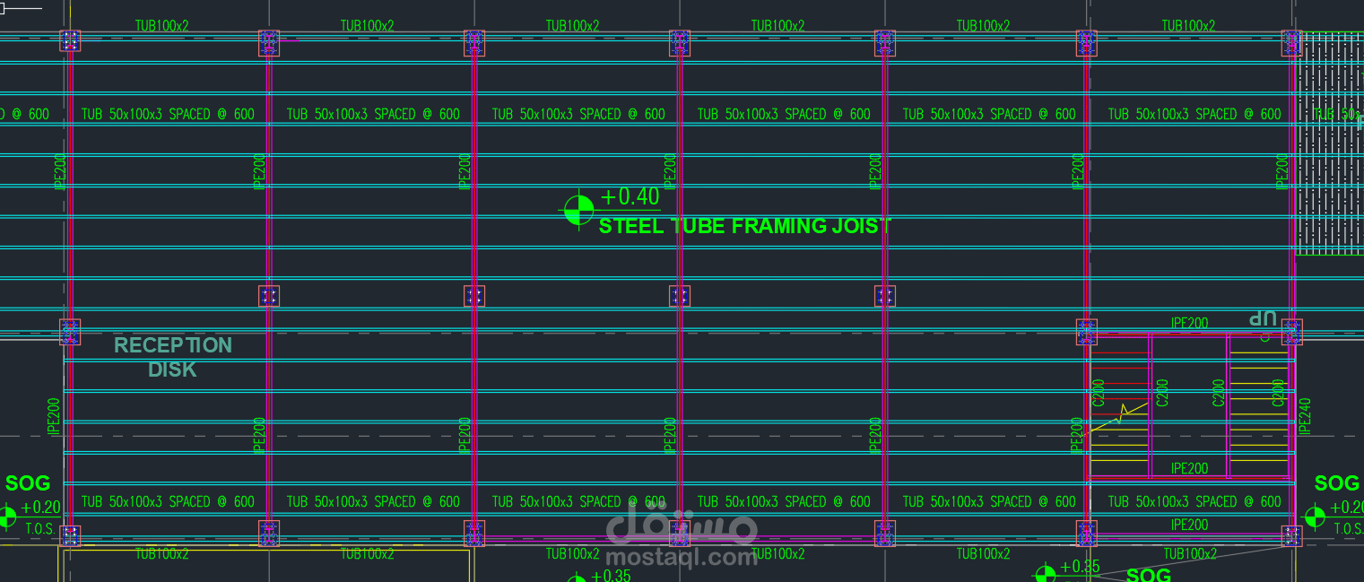 عمل التصميم الانشائى للنشات الخرسانيه وال steel structure