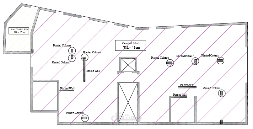 تصميم انشائي وتحليل مبنى سكني باستخدام Etabs & safe مع جدران حاملة (Planted Wall & planted Column)