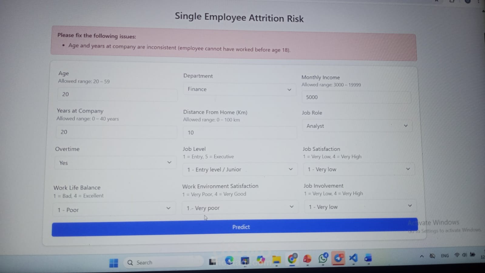 نظام التنبؤ بمغادرة الموظفين Employee Attrition Prediction and Analysis