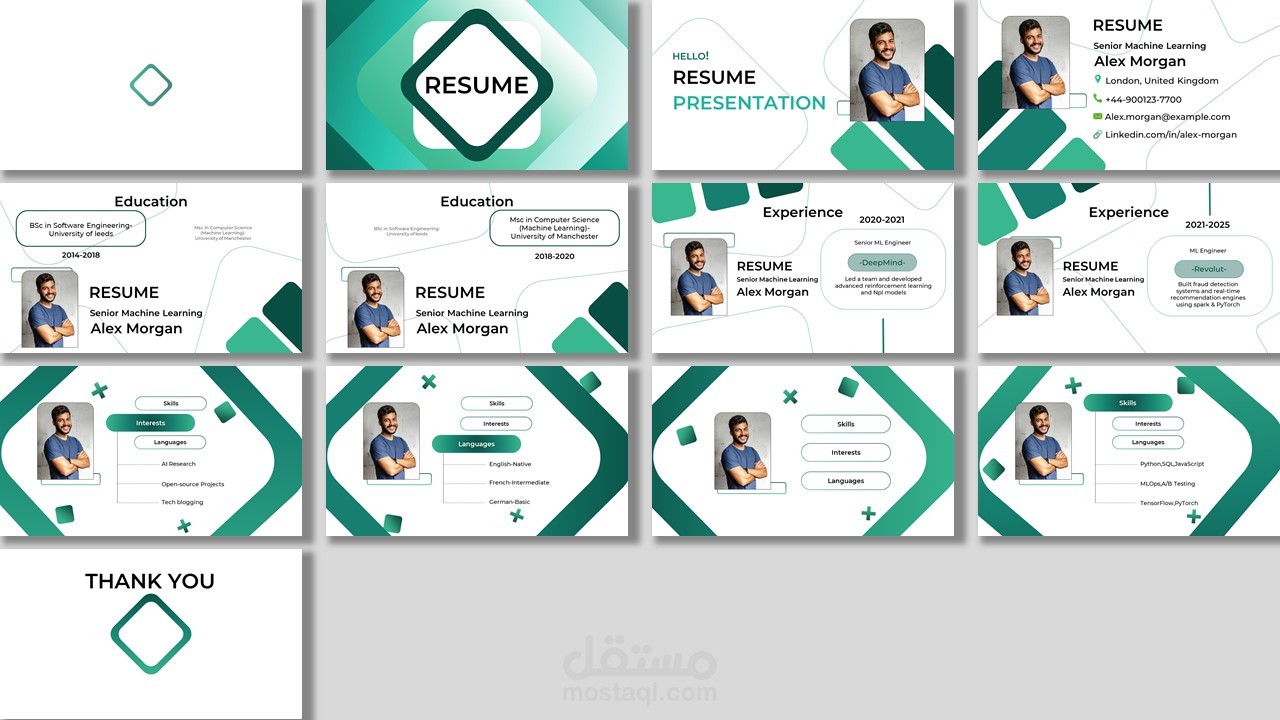 MorphFlow – قالب باوربوينت بتقنية المورف (يُبرز الحركات السلسة والانتقالات الاحترافية)