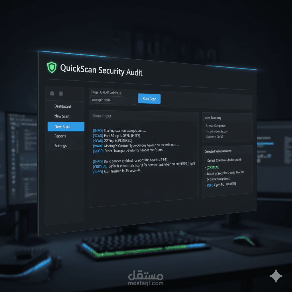 QuickScan Security Audit: Fast & Basic Vulnerability Detection for Websites & Networks