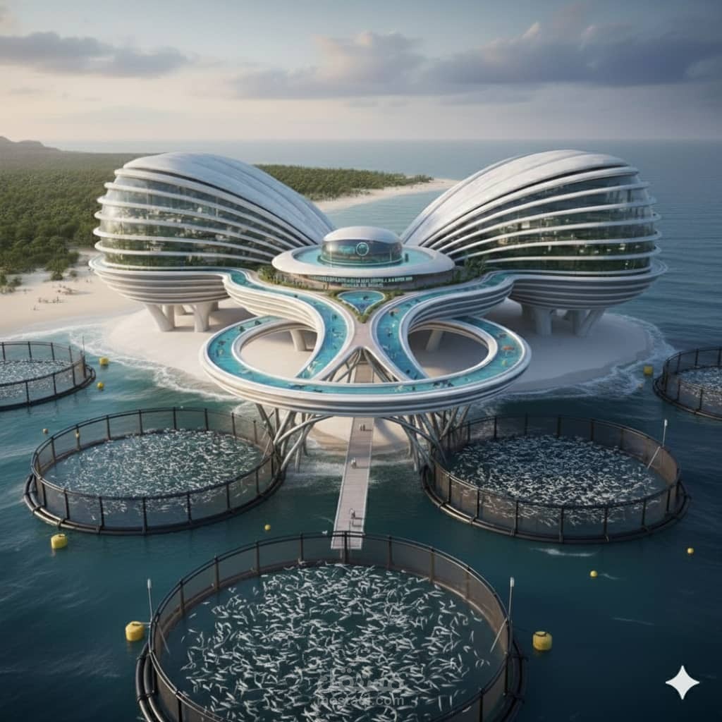 مزرعة أحياء بحرية مستدامة _ Biomimicry with AI