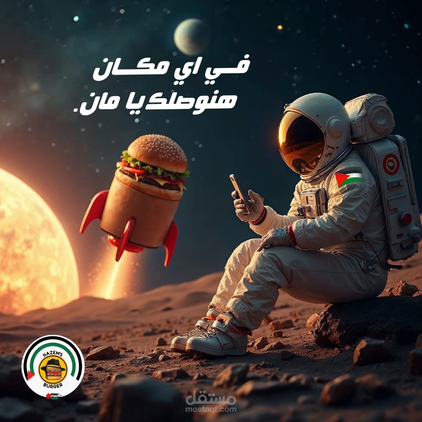 Creative Social Media Ad – “Space Delivery” Concept