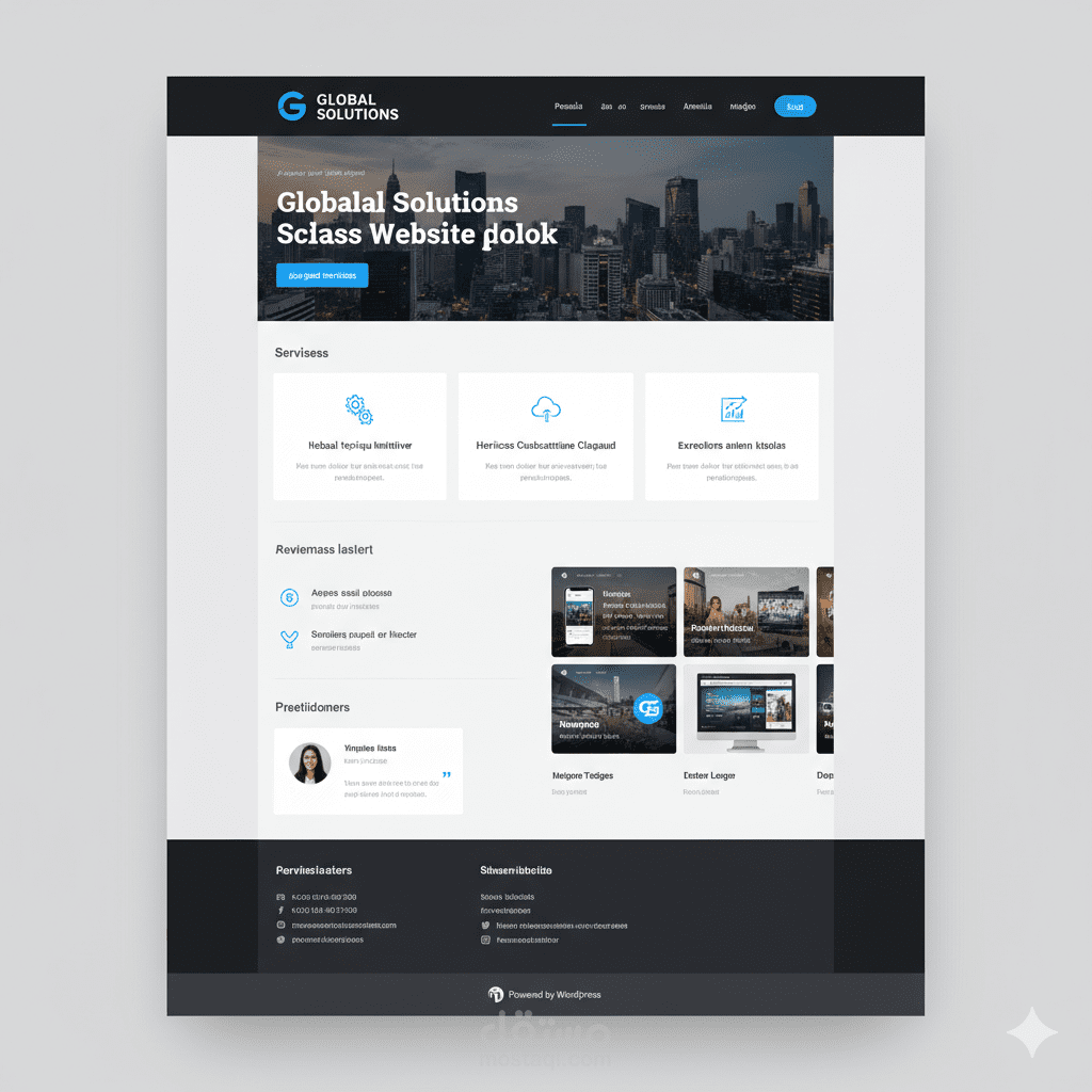 تصميم موقع شركة خدمات متكامل على WordPress