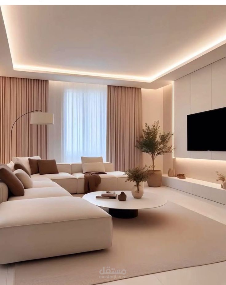 تصميم داخلي لشقة سكنية بمساحة 120متر مربع