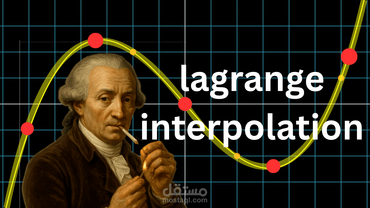 فيديو لتبسيط lagrange interpolation