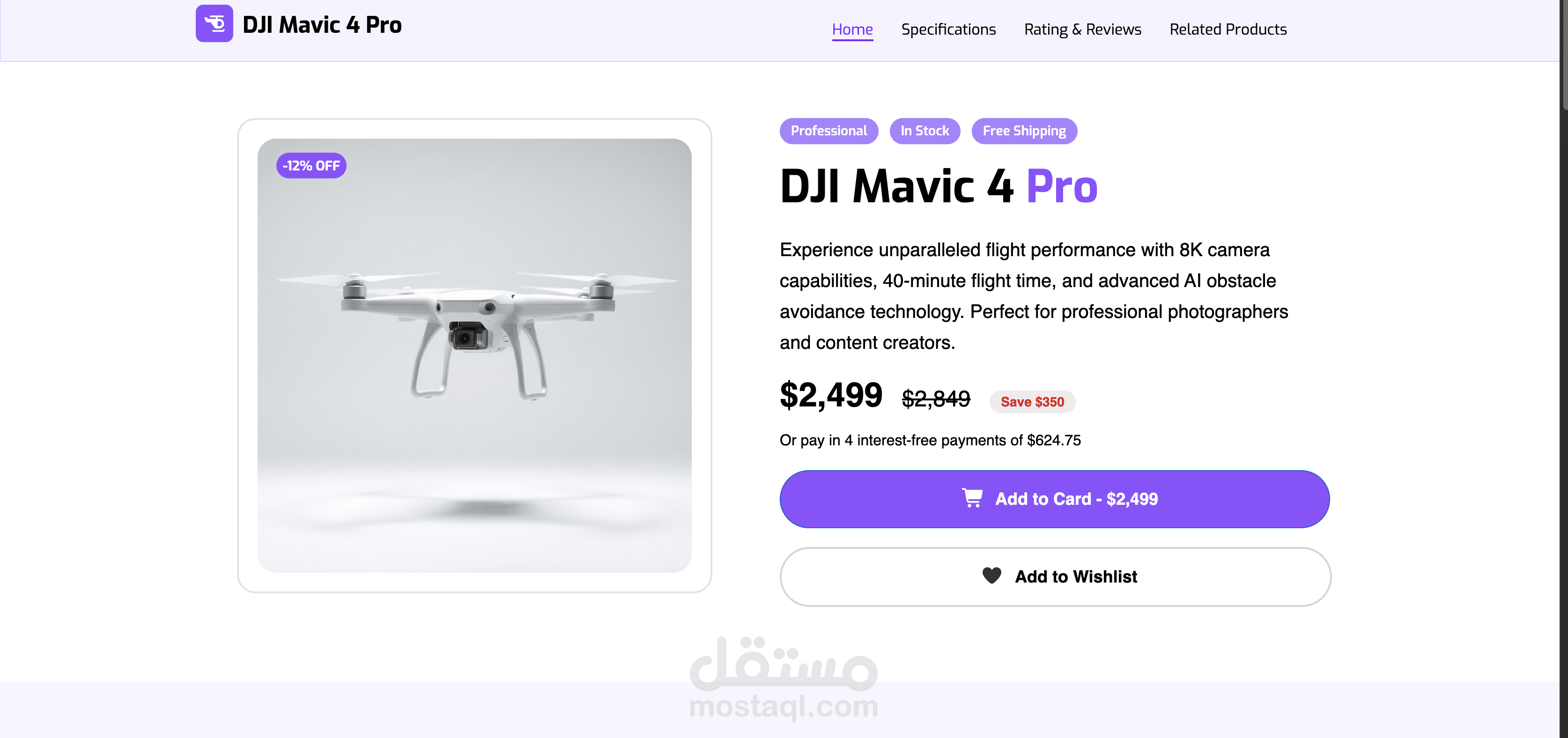 DJI Mavic 4 Pro - Landing Page