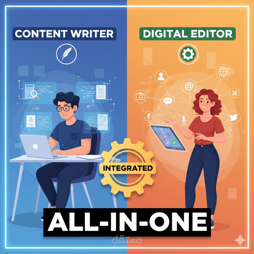 كاتب ومُدفق محتوى رقمي متكامل (Integrated Content Writer & Editor)