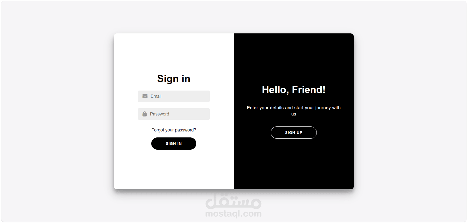 نظام تسجيل دخول وتسجيل (Login/Sign-Up) تفاعلي مع عمليات CRUD