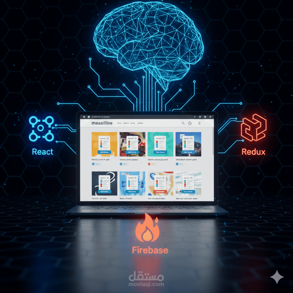 بناء وتطوير منصة "معارف لاين" لمشاركة وتحميل الملفات التعليمية (Web Application)
