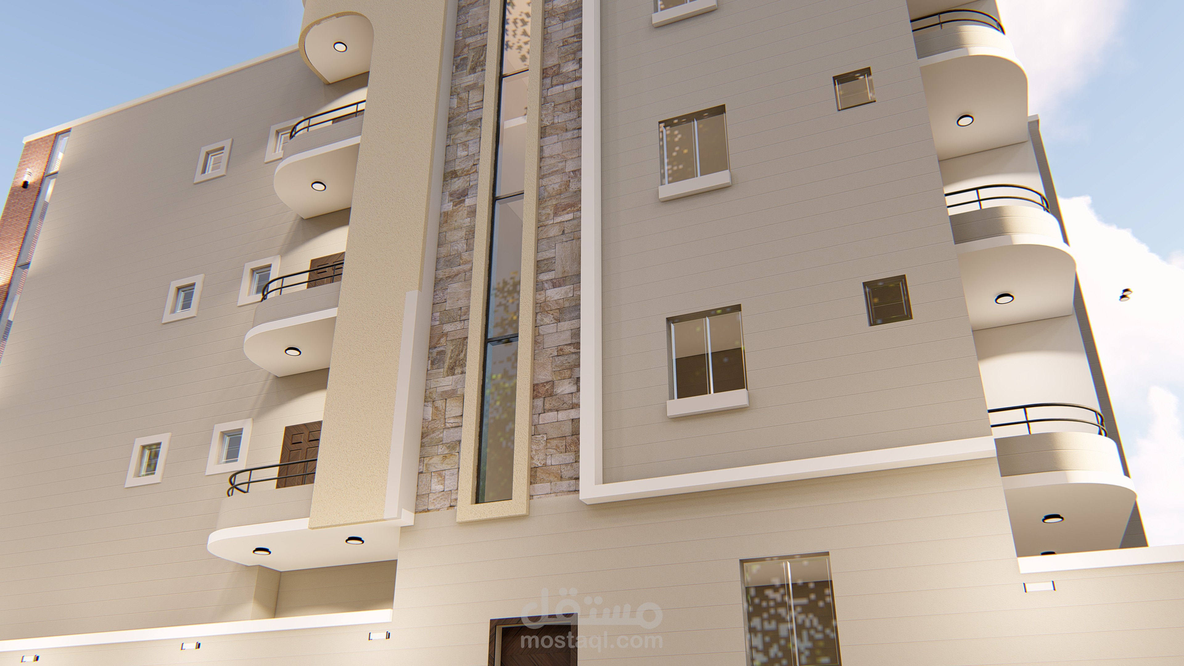 تصميم مبني سكني تجاري