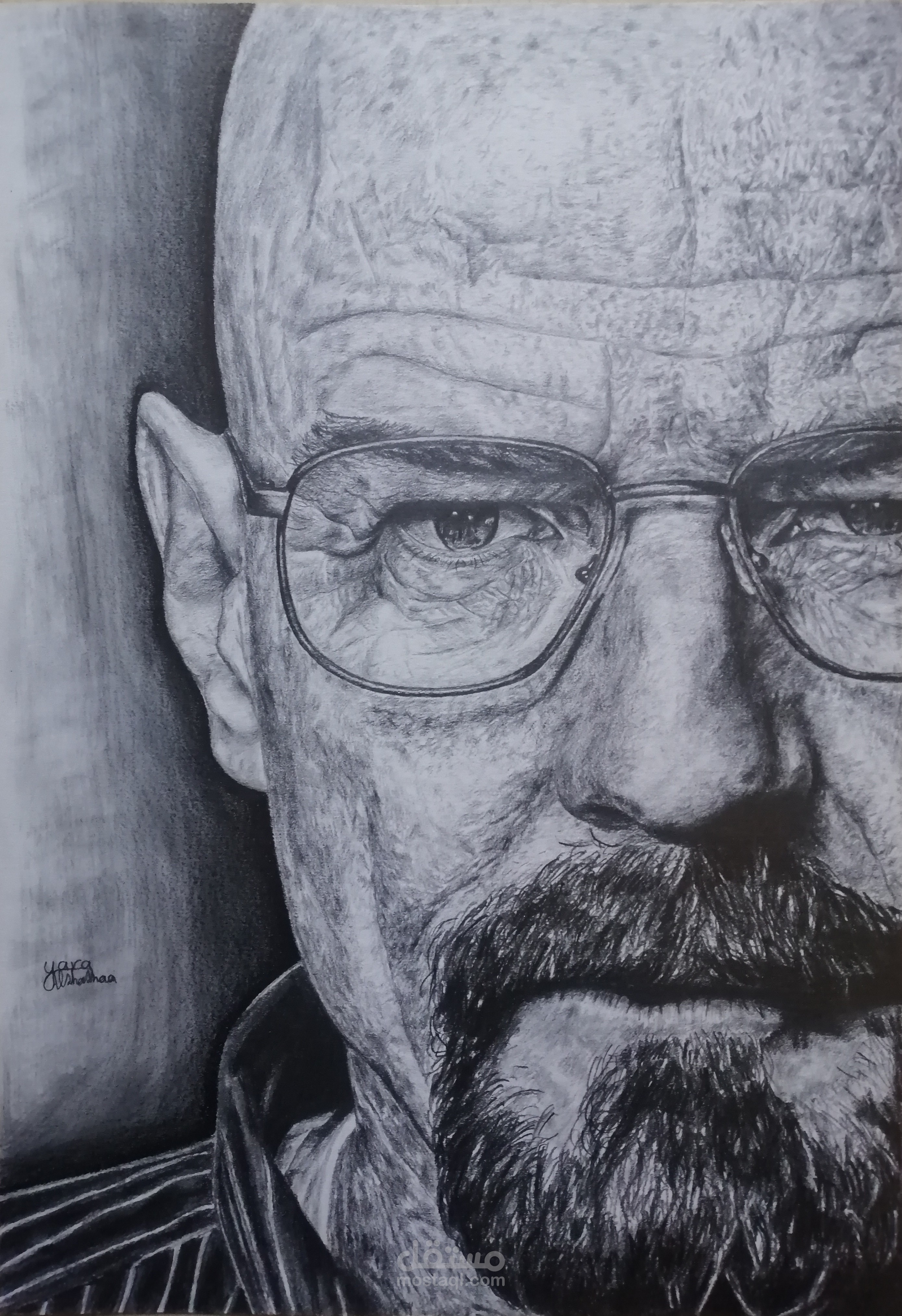 رسم الوجوه بقلم الرصاص