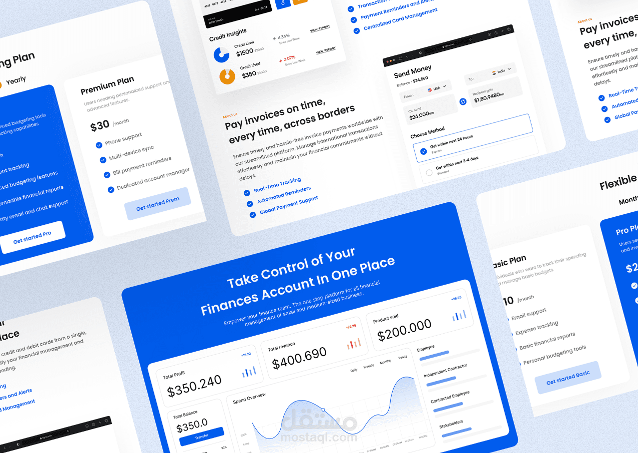 Sass Finance Landing Page