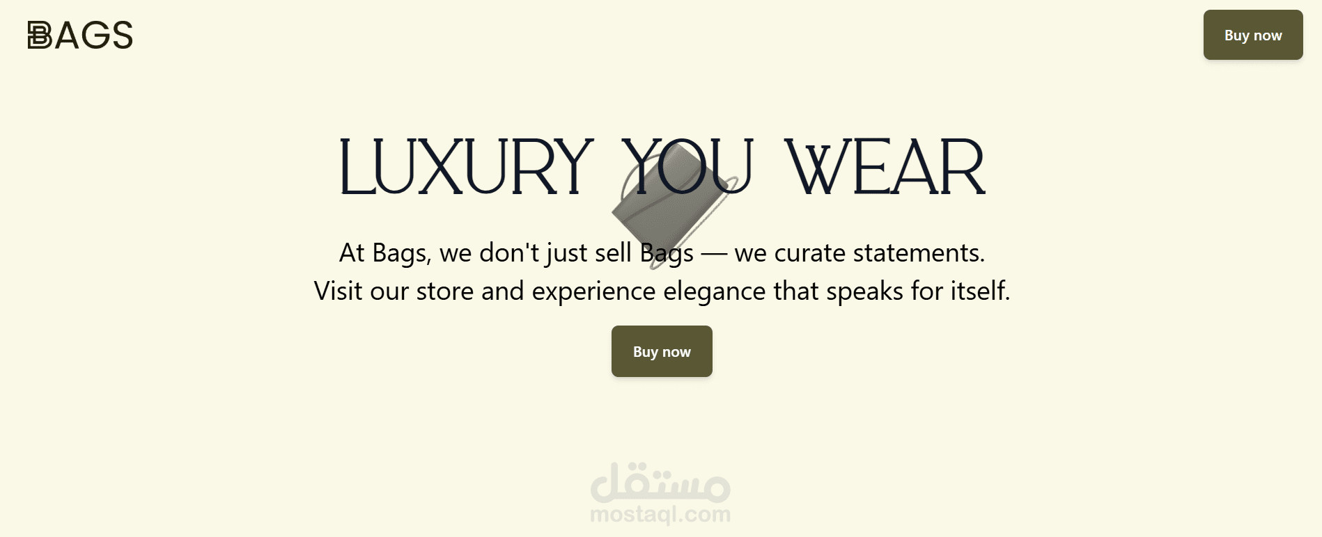 Bags Landing Page