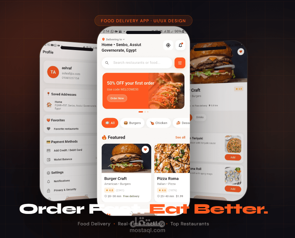 Flutter Food Delivery App