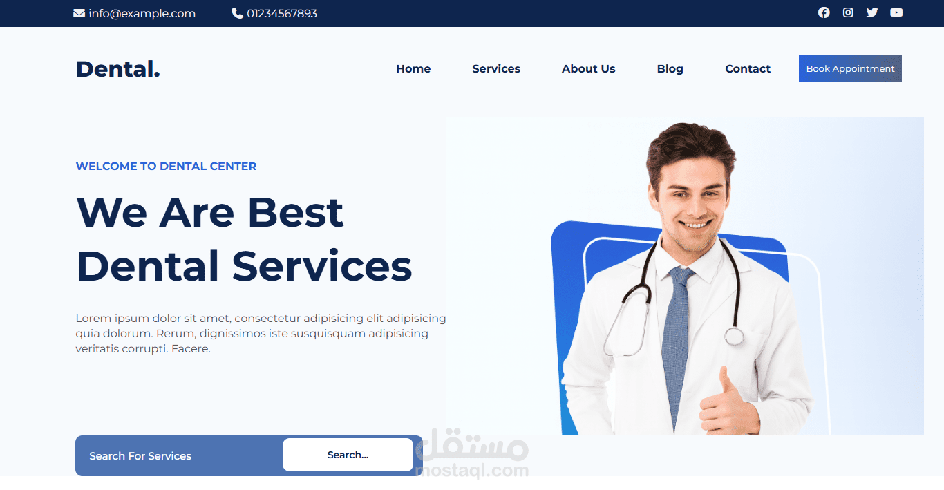 Dentist LandPage With BOOTSTRAP