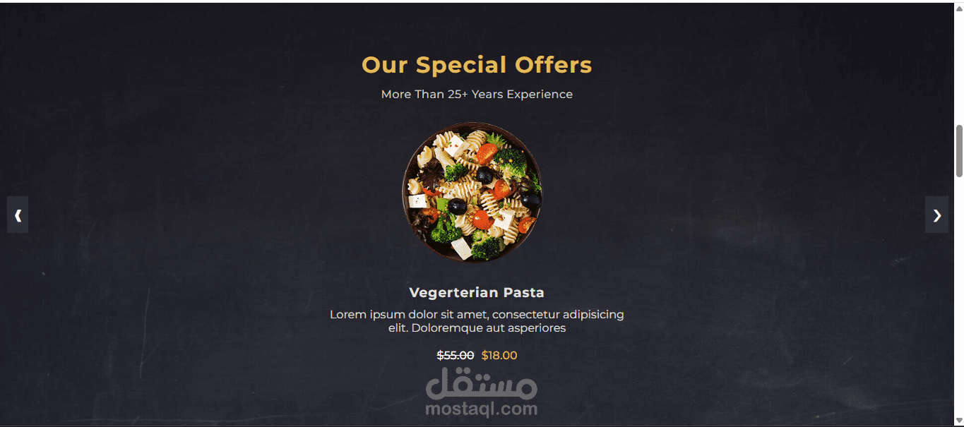 Update on Restaurent webpage by JS