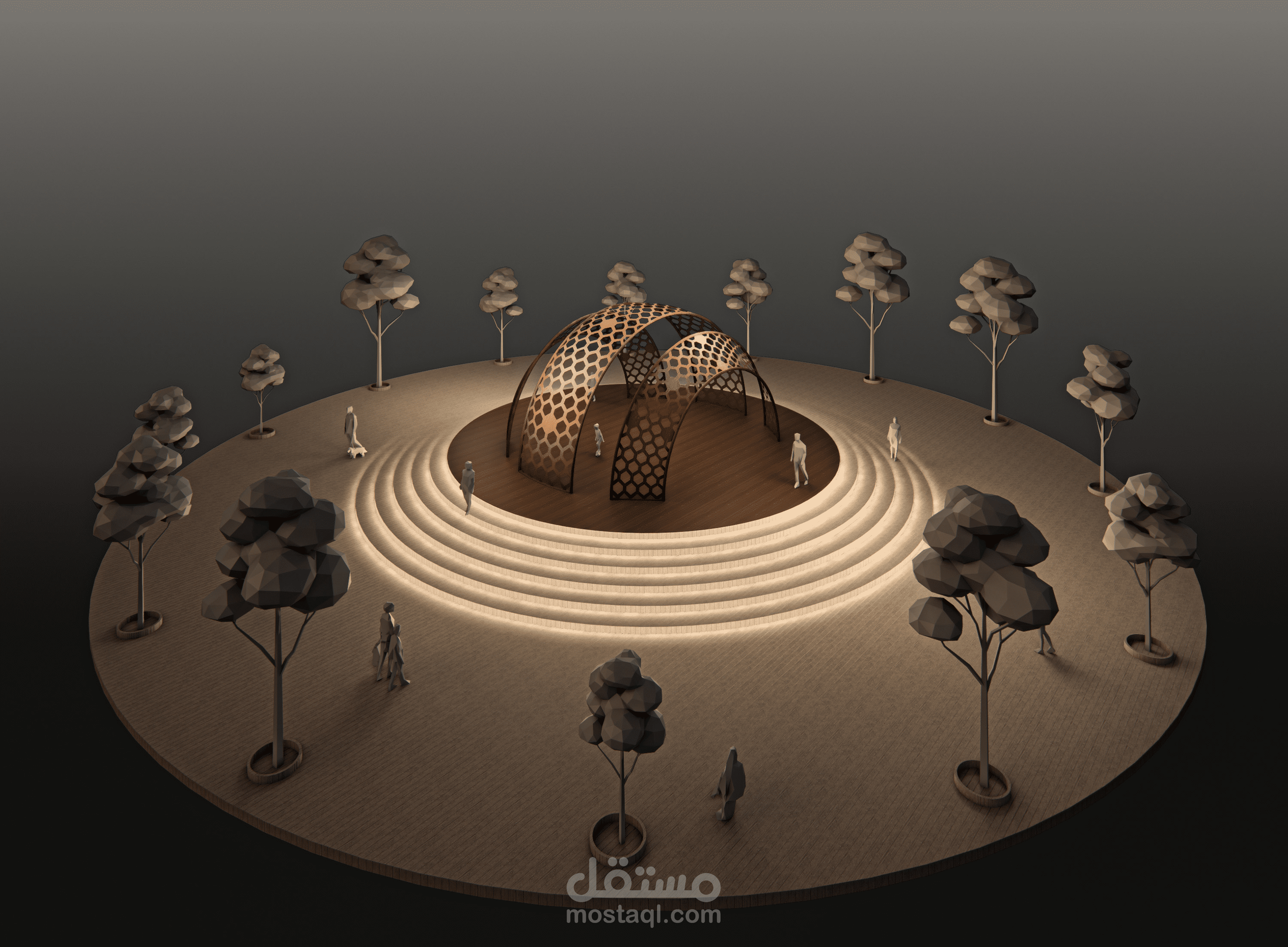 تغطيه معماريه بمبادئ التصميم البارامتري