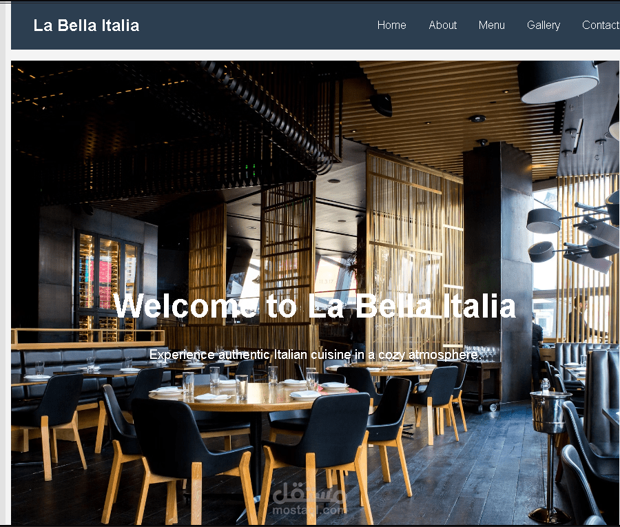 تصميم موقع إلكتروني احترافي لمطعم (Restaurant Website Design)